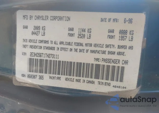 2E3HD56T1TH273111: 43447376