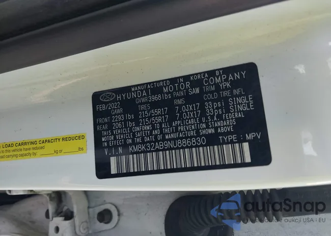 KM8K32AB9NU886830: 43447397