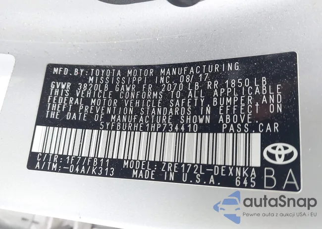 5YFBURHE1HP734410: 43447434