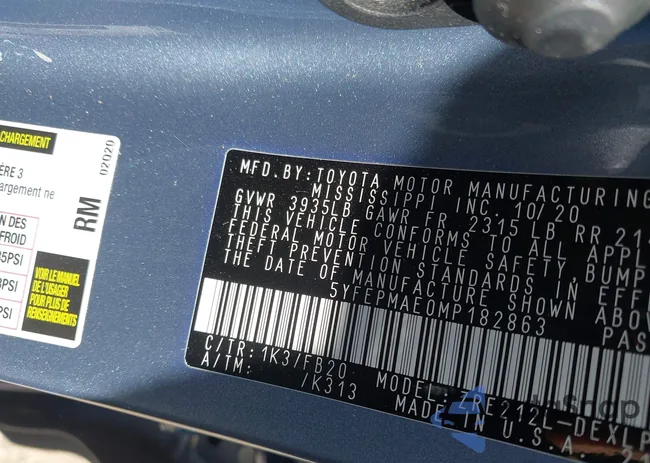 5YFEPMAE0MP182863: 43447533