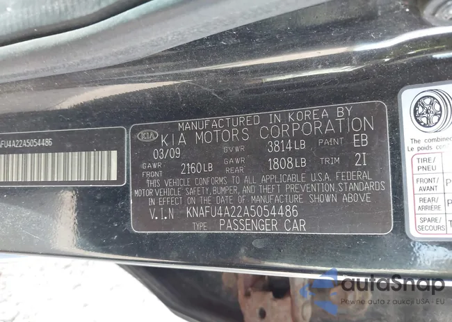 KNAFU4A22A5054486: 43448577