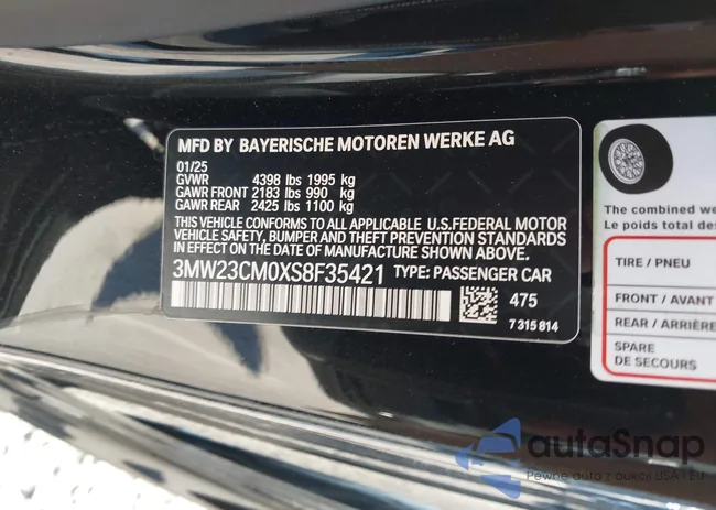 3MW23CM0XS8F35421: 43448614