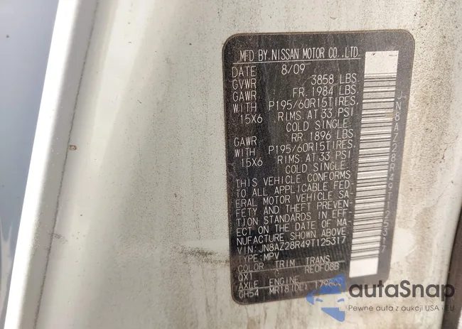 JN8AZ28R49T125317: 43448686