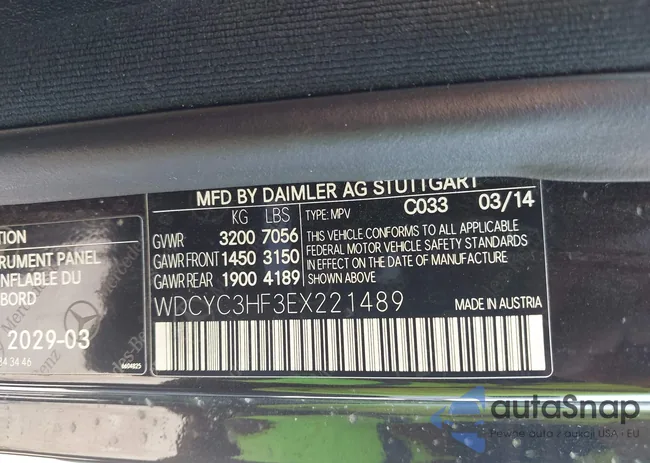 WDCYC3HF3EX221489: 43448700