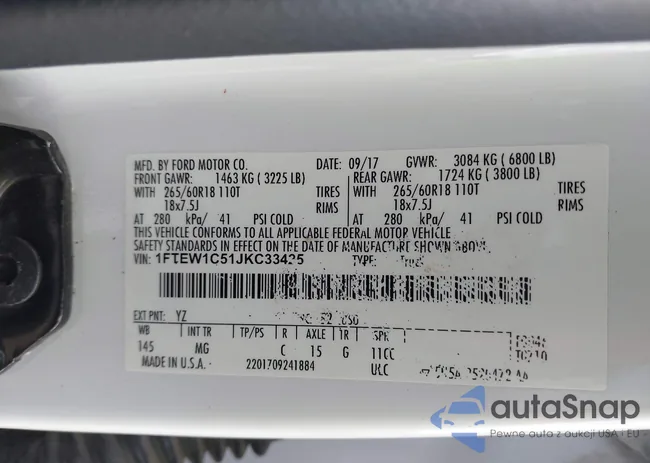 1FTEW1C51JKC33425: 43448844