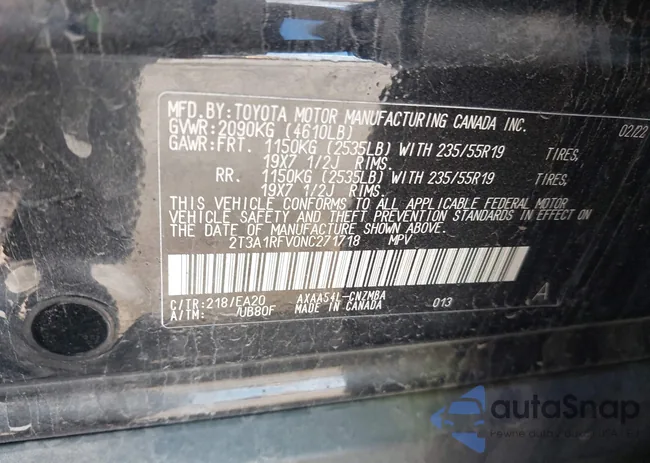 2T3A1RFV0NC271718: 43448972