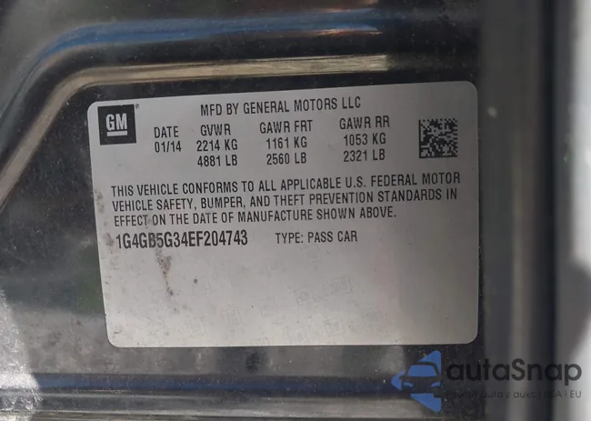 1G4GB5G34EF204743: 43449018