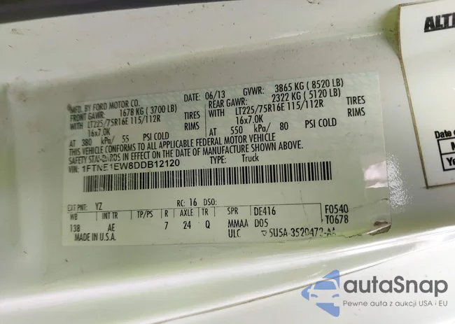 1FTNE1EW8DDB12120: 43449073