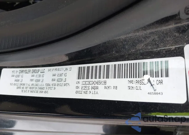 1C3CCBCGXDN650198: 43449114