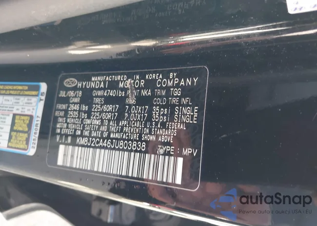 KM8J2CA46JU803838: 43448246