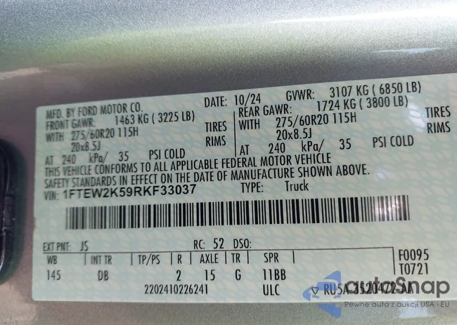 1FTEW2K59RKF33037: 43448518