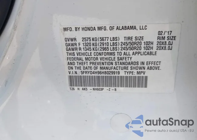 5FRYD4H96HB029919: 43448539