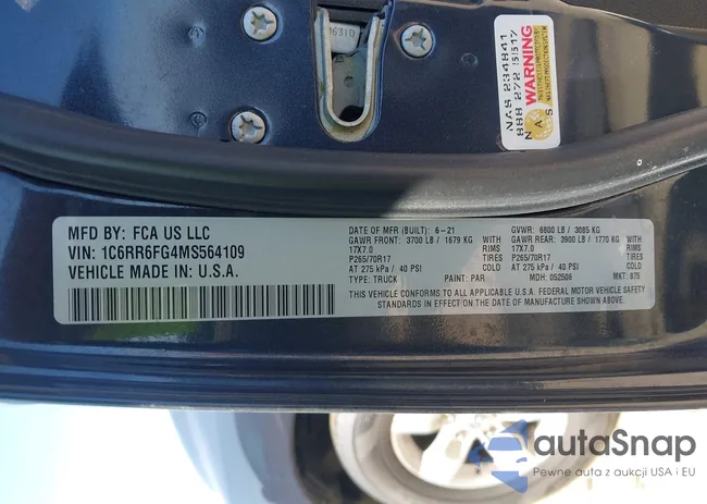 1C6RR6FG4MS564109: 43449657