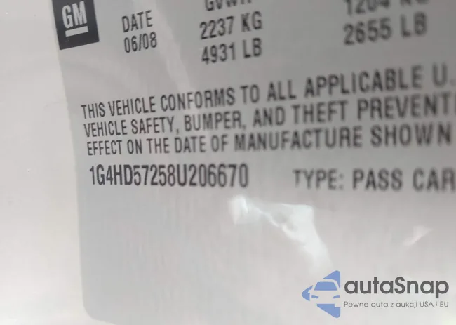 1G4HD57258U206670: 43449693