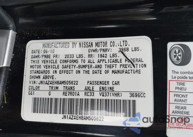 JN1AZ4EH8AM505622: 43449753
