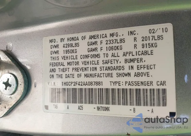 1HGCP2F42AA087881: 43449778