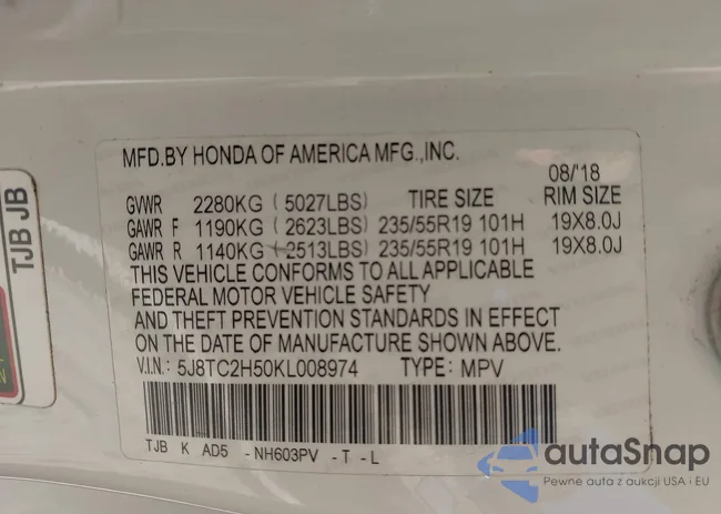 5J8TC2H50KL008974: 43449820