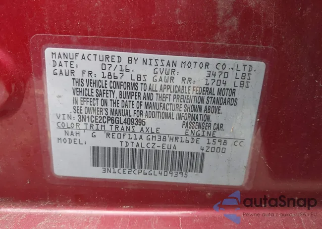 3N1CE2CP6GL409395: 43450091