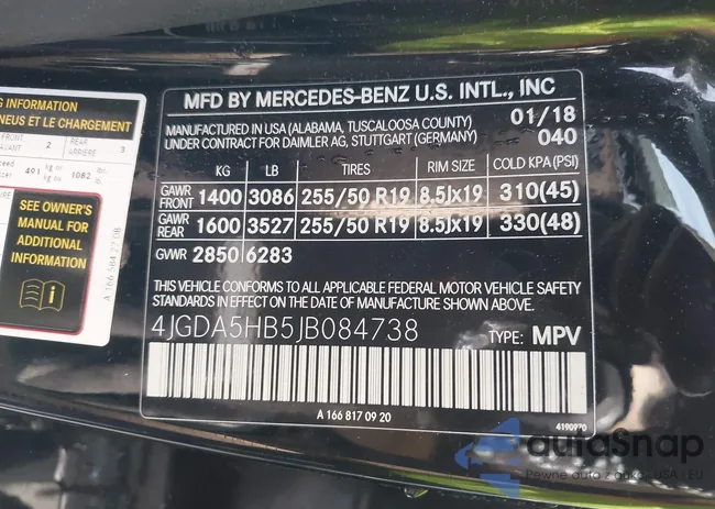 4JGDA5HB5JB084738: 43450132