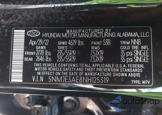 5NMJE3AE8NH125319: 43450140