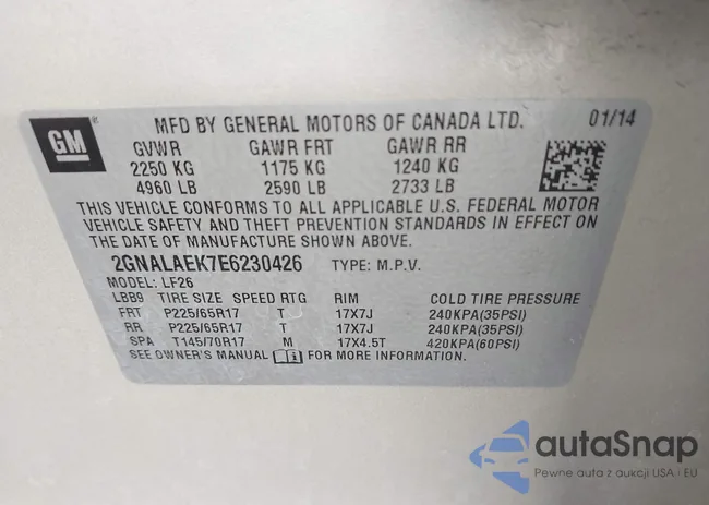 2GNALAEK7E6230426: 43449246