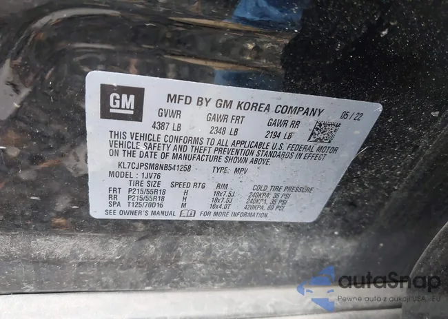 KL7CJPSM8NB541258: 43449270