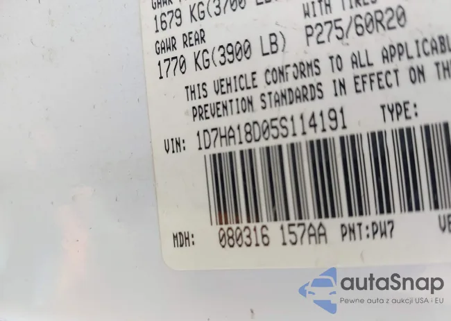 1D7HA18D05S114191: 43449315