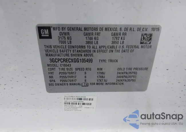 3GCPCRECXGG105499: 43449341