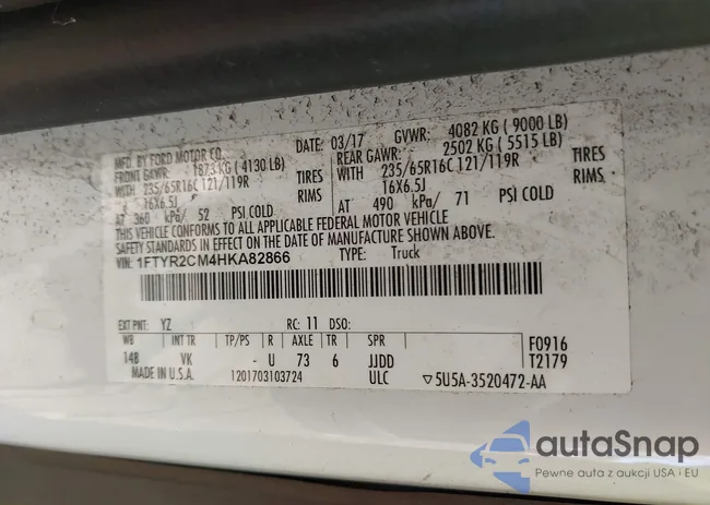 1FTYR2CM4HKA82866: 43449432