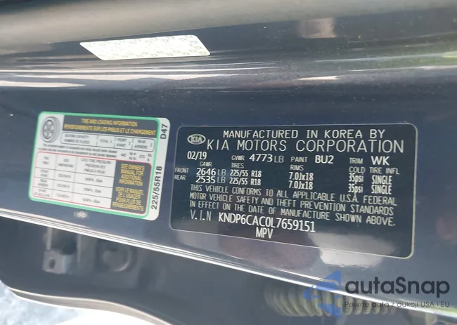 KNDP6CAC0L7659151: 43450627