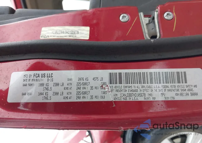 1C4NJDBB7HD105678: 43450805