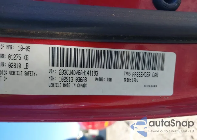 2B3CJ4DV8AH141193: 43450817