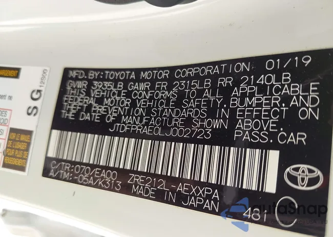 JTDFPRAE0LJ002723: 43450852