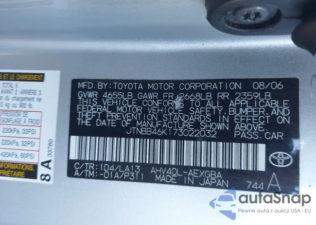 JTNBB46K173022032: 43450891