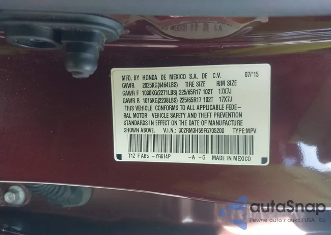 3CZRM3H59FG705200: 43450930