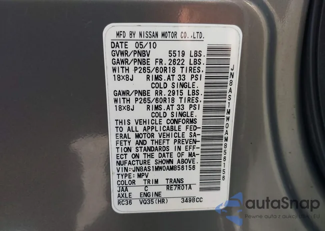 JN8AS1MW0AM856156: 43450954