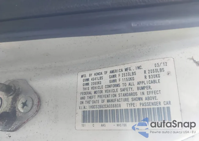 1HGCS2B82CA006808: 43450988