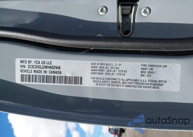 2C3CDXGJ2MH602946: 43450245