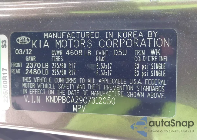 KNDPBCA29C7312050: 43450410