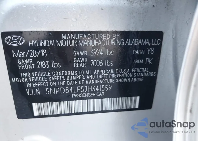 5NPD84LF5JH341559: 43450427