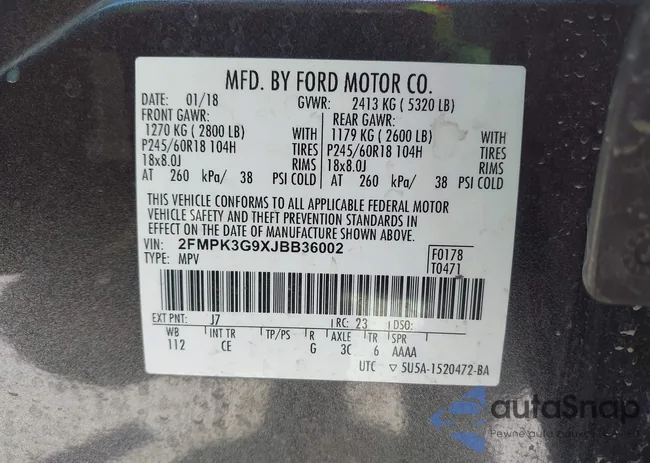 2FMPK3G9XJBB36002: 43451674