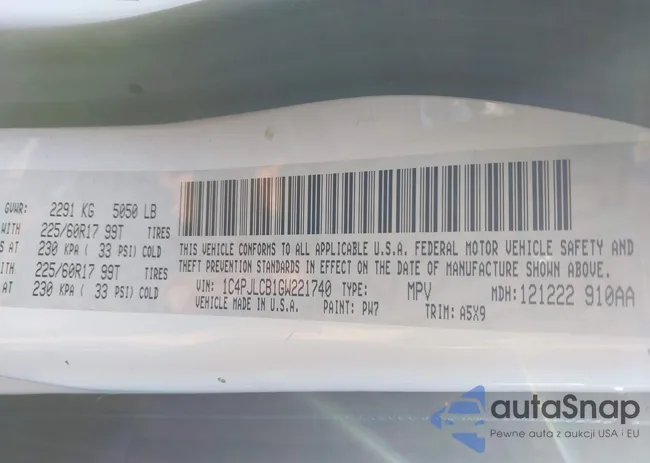 1C4PJLCB1GW221740: 43451679