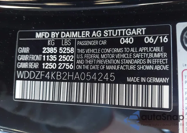 WDDZF4KB2HA054245: 43451690