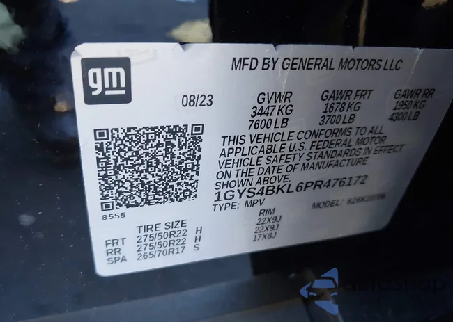 1GYS4BKL6PR476172: 43451842