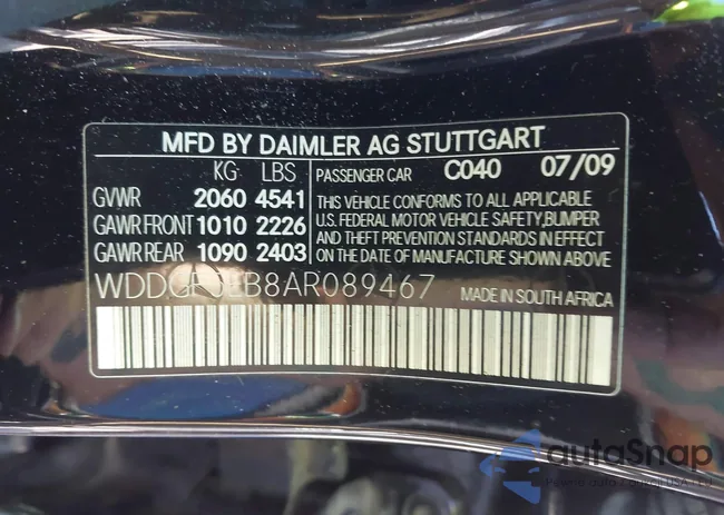 WDDGF5EB8AR089467: 43452107