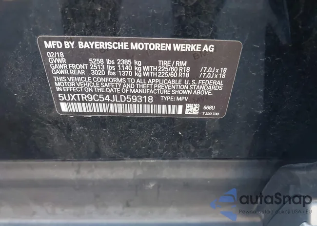 5UXTR9C54JLD59318: 43451154