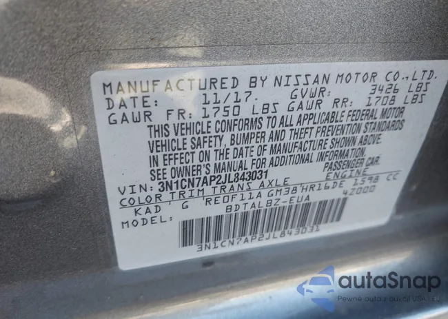 3N1CN7AP2JL843031: 43451197