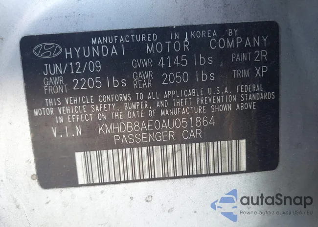 KMHDB8AE0AU051864: 43451208