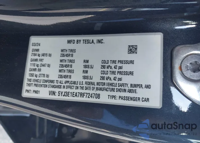 5YJ3E1EA7RF724708: 43451302