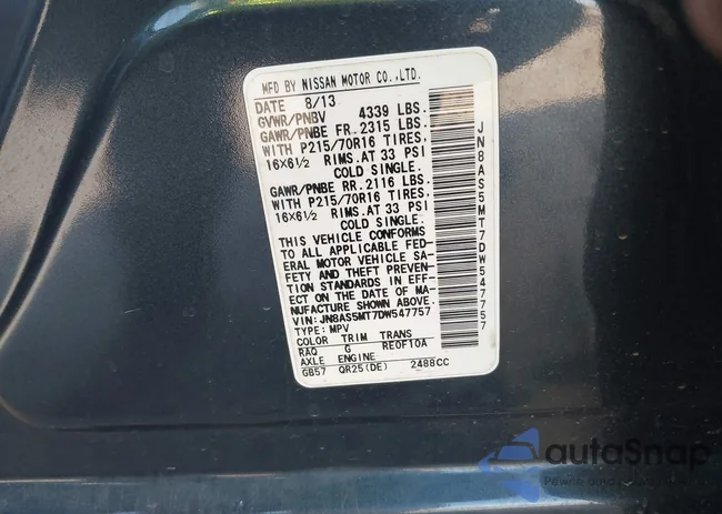 JN8AS5MT7DW547757: 43451330